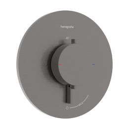 HG Ecostat Comfort S Bateria termostatyczna do 1 odbiornika, podtynkowa, Czarny Chrom Szczotkowany