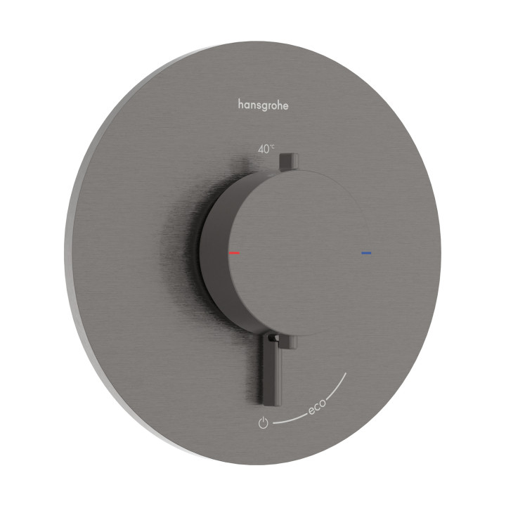 HG Ecostat Comfort S Bateria termostatyczna do 1 odbiornika, podtynkowa, Czarny Chrom Szczotkowany