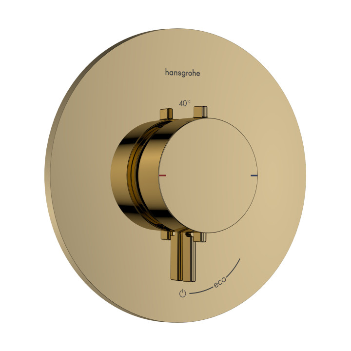 HG Ecostat Comfort S Bateria termostatyczna do 1 odbiornika, podtynkowa, Złoty Optyczny Polerowany