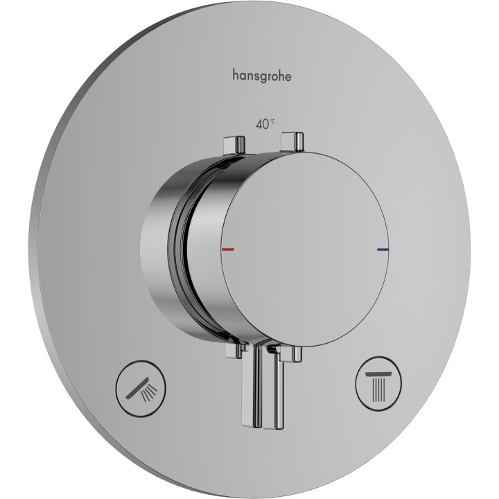 HG Ecostat Comfort S Bateria termostatyczna do 2 odbiorników, podtynkowa, Chrom