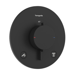 Hansgrohe Ecostat Comfort S Bateria termostatyczna do 2 odbiorników, podtynkowa, Czarny Matowy