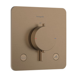 HG Ecostat Comfort Q Bateria termostatyczna do 2 odbiorników zgodna z normą EN 1717, podtynkowa, Brąz Szczotkowany