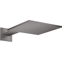 AX ShowerSolutions Głowica prysznicowa 300/300 1jet z ramieniem prysznicowym, Czarny Chrom Szczotkowany
