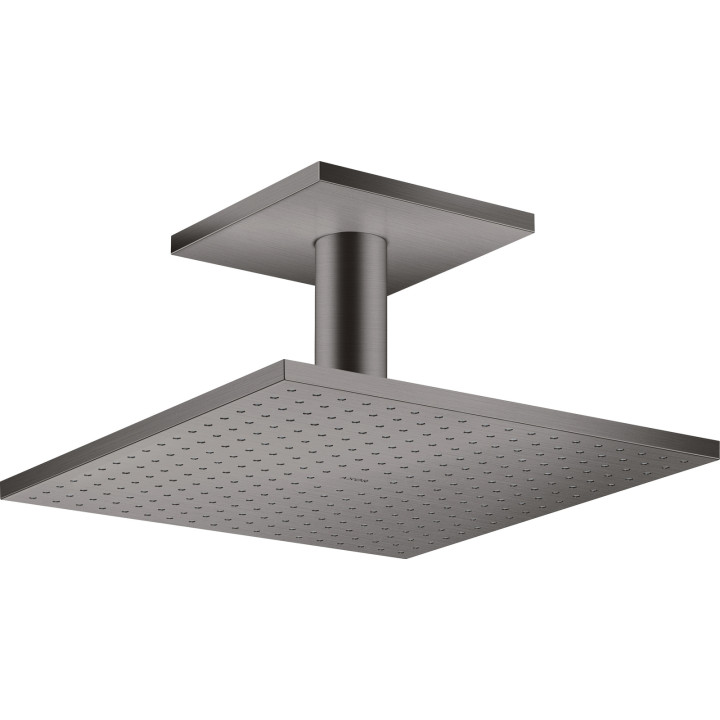 AX ShowerSolutions Głowica prysznicowa 300/200 1jet z przyłączem sufitowym, Czarny Chrom Szczotkowany
