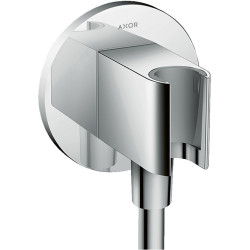 AX ShowerSolutions Przyłącze węża prysznicowego z uchwytem, okrągłe, Chrom