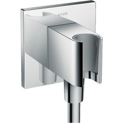 Axor ShowerSolutions Przyłącze węża prysznicowego z uchwytem, kwadratowe, Chrom