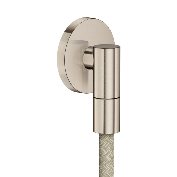 AX Wall outlet Fine Przyłącze węża, okrągłe, Nikiel Szczotkowany