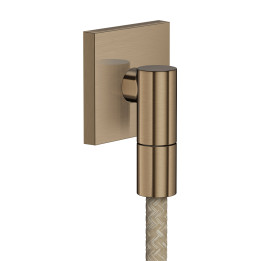 AX Wall outlet Fine Przyłącze węża, kwadratowe, Brąz Szczotkowany