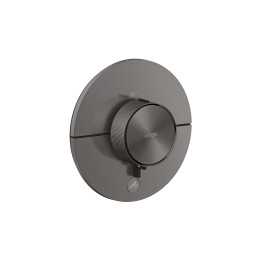 AX ShowerSelect ID Bateria termostatyczna HighFlow do 1 odbiornika z dodatkowym wyjściem, okrągła, podtynkowa, Czarny Chrom Szcz