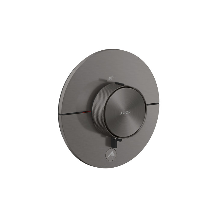 AX ShowerSelect ID Bateria termostatyczna HighFlow do 1 odbiornika z dodatkowym wyjściem, okrągła, podtynkowa, Czarny Chrom Szcz