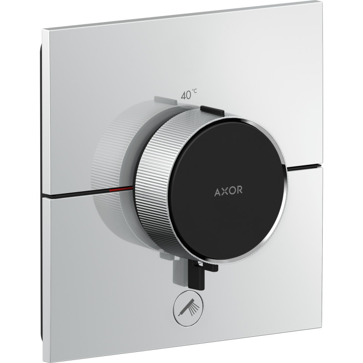 AX ShowerSelect ID Bateria termostatyczna HighFlow do 1 odbiornika z dodatkowym wyjściem, kwadratowa, podtynkowa, Chrom