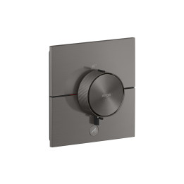 AX ShowerSelect ID Bateria termostatyczna HighFlow do 1 odbiornika z dodatkowym wyjściem, kwadratowa, podtynkowa, Czarny Chrom S