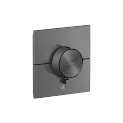 AX ShowerSelect ID Bateria termostatyczna HighFlow do 1 odbiornika z dodatkowym wyjściem, kwadratowa, podtynkowa, Czarny Chrom S