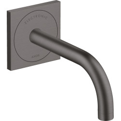 AX Uno Elektroniczna bateria umywalkowa z wylewką 165 mm, ścienna, podtynkowa, Czarny Chrom Szczotkowany