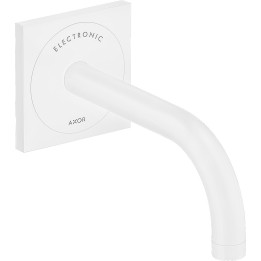 AX Uno Elektroniczna bateria umywalkowa z wylewką 165 mm, ścienna, podtynkowa, Biały Matowy