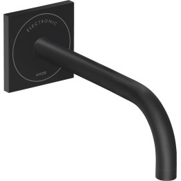 AX Uno Elektroniczna bateria umywalkowa z wylewką 225 mm, ścienna, podtynkowa, Czarny Matowy