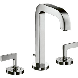 AX Citterio 3-otworowa bateria umywalkowa 170 z uchwytami jednoramiennymi, wylewką 140 mm, rozetami i kompletem odpływowym z cię