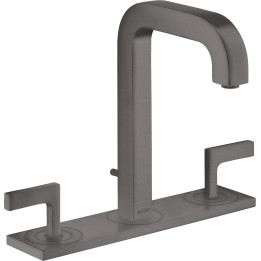 AX Citterio 3-otworowa bateria umywalkowa 170 z uchwytami jednoramiennymi, płytką i wylewką 140 mm z kpl. odpływowym z cięgłem, 