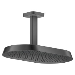 AX ShowerSphere Głowica prysznicowa 370/220 2jet EcoSmart z przyłączem sufitowym, Czarny Chrom Szczotkowany