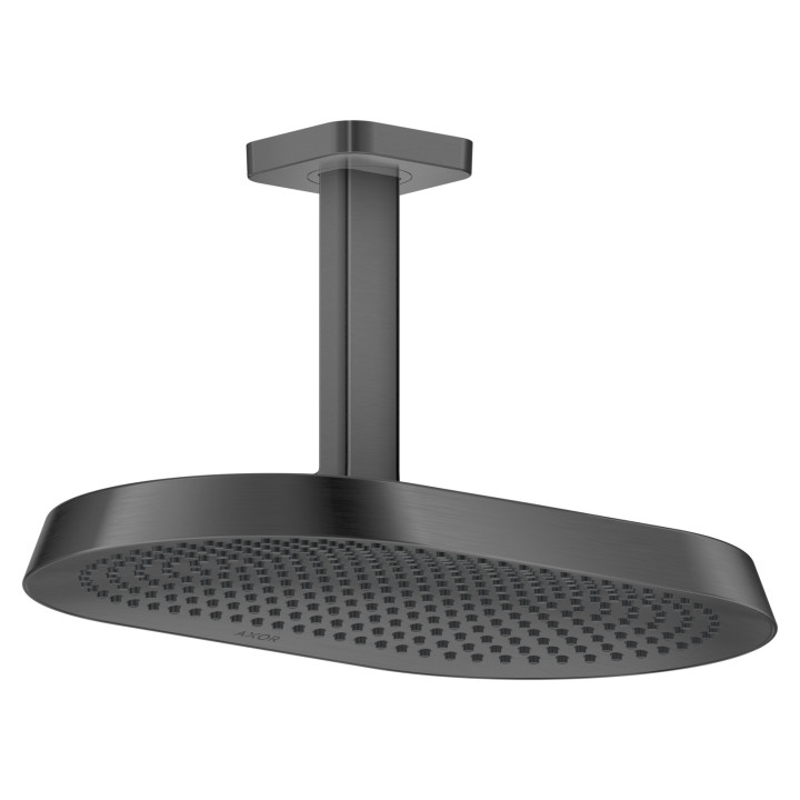 AX ShowerSphere Głowica prysznicowa 370/220 2jet EcoSmart z przyłączem sufitowym, Czarny Chrom Szczotkowany