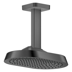 AX ShowerSphere Głowica prysznicowa 250/160 1jet EcoSmart z przyłączem sufitowym, Czarny Chrom Szczotkowany