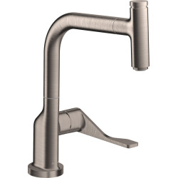 Axor Citterio Jednouchwytowa bateria kuchenna Select 230 z wyciąganą wylewką, Stal Szlachetna Finish