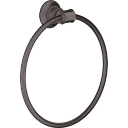 AX Montreux Wieszak na ręcznik typu Ring, Czarny Chrom Szczotkowany