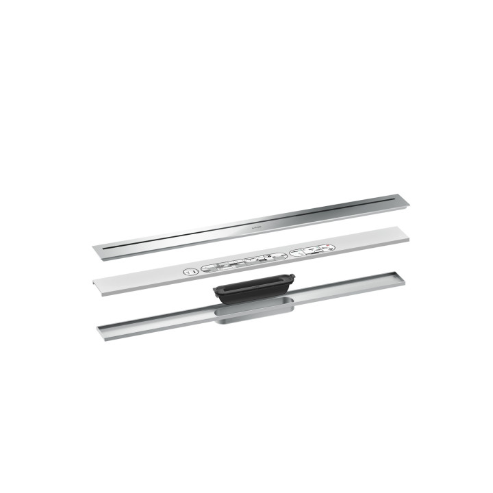 AX Drain Element zewnętrzny odpływu liniowego 800, montaż odsunięty od ściany, Chrom