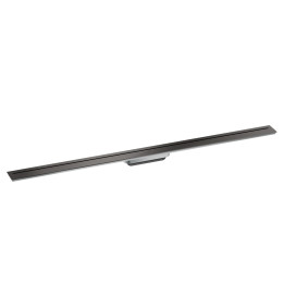 AX Drain Element zewnętrzny odpływu liniowego 1200, montaż odsunięty od ściany, Czarny Chrom Szczotkowany