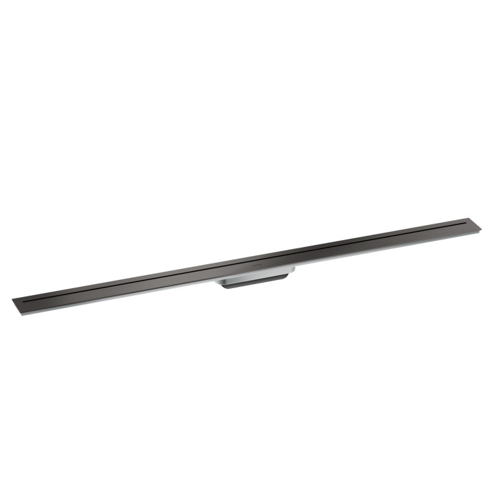 AX Drain Element zewnętrzny odpływu liniowego 1200, montaż odsunięty od ściany, Czarny Chrom Szczotkowany