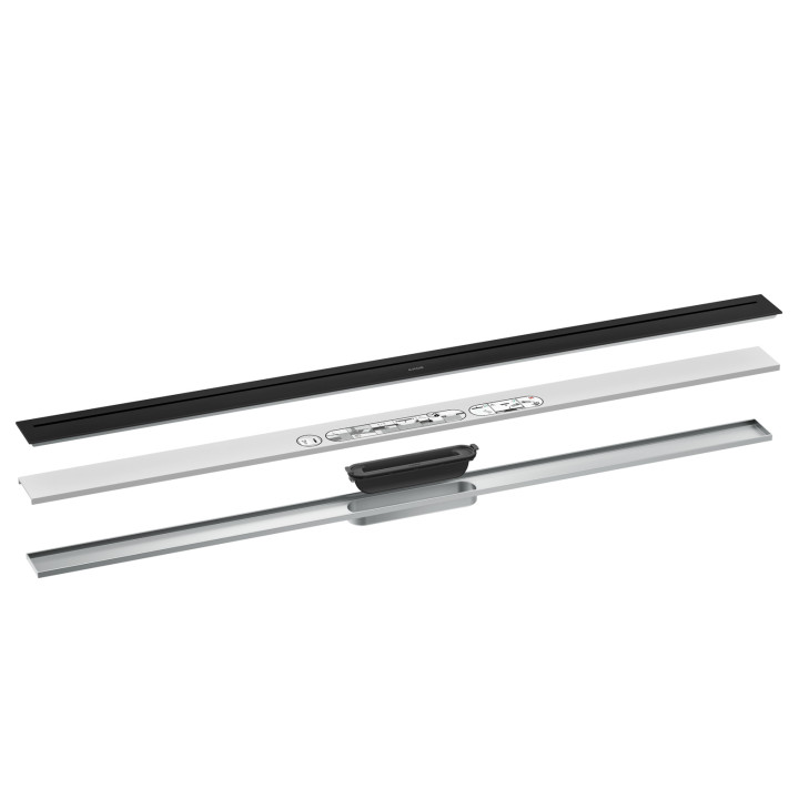 AX Drain Element zewnętrzny odpływu liniowego 1200, montaż odsunięty od ściany, Czarny Matowy