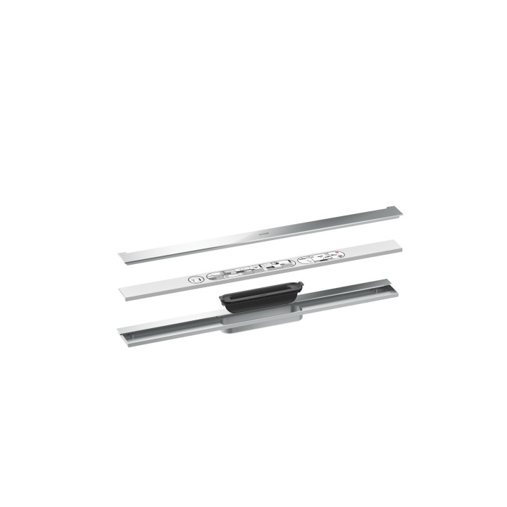 AX Drain Element zewnętrzny odpływu liniowego 700, montaż przyścienny, Chrom