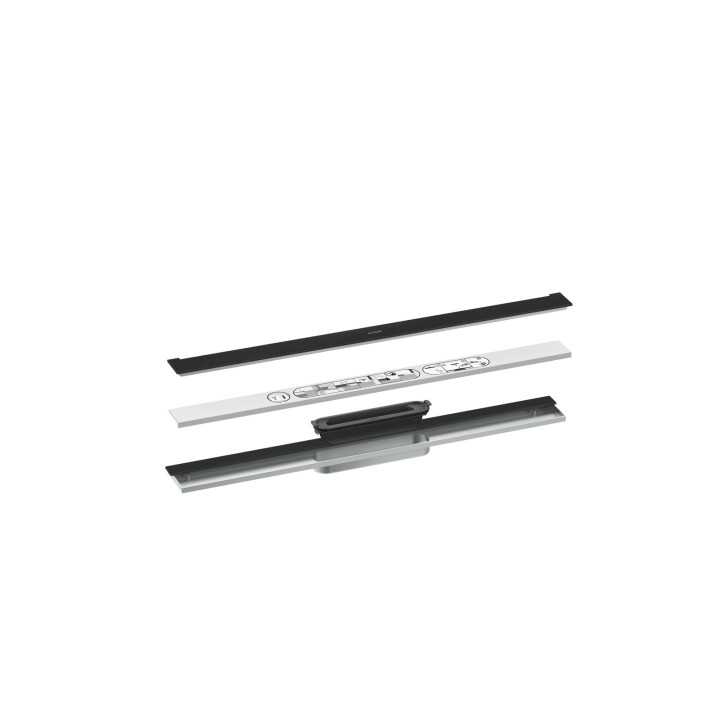 AX Drain Element zewnętrzny odpływu liniowego 700, montaż przyścienny, Czarny Matowy