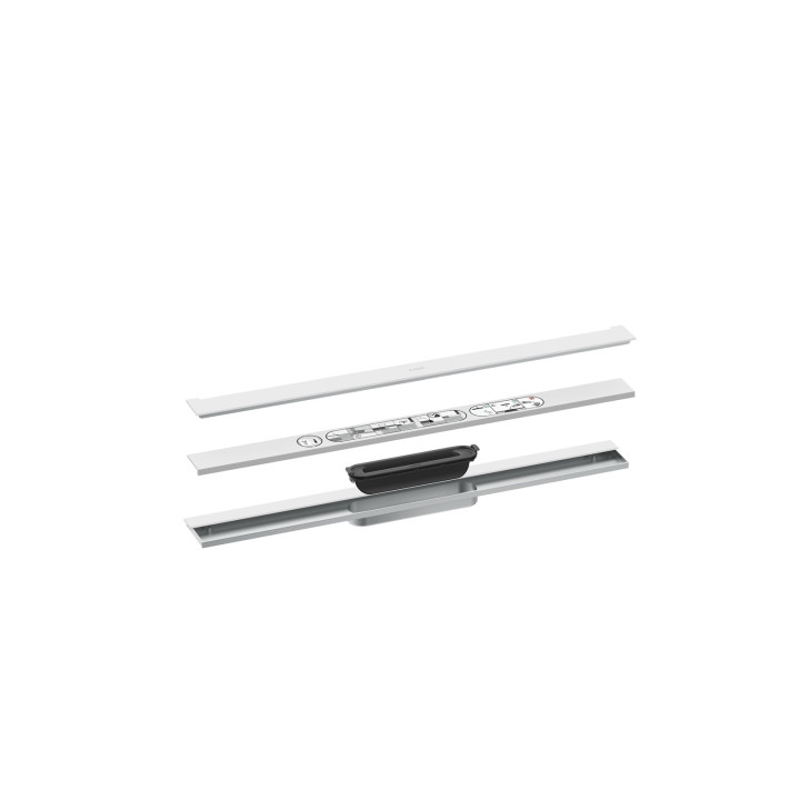 AX Drain Element zewnętrzny odpływu liniowego 700, montaż przyścienny, Biały Matowy