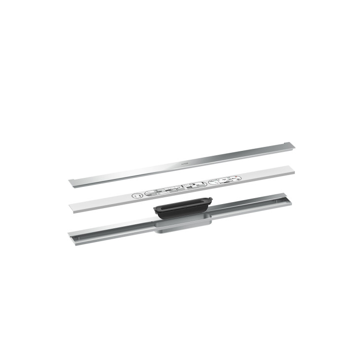 AX Drain Element zewnętrzny odpływu liniowego 800, montaż przyścienny, Chrom