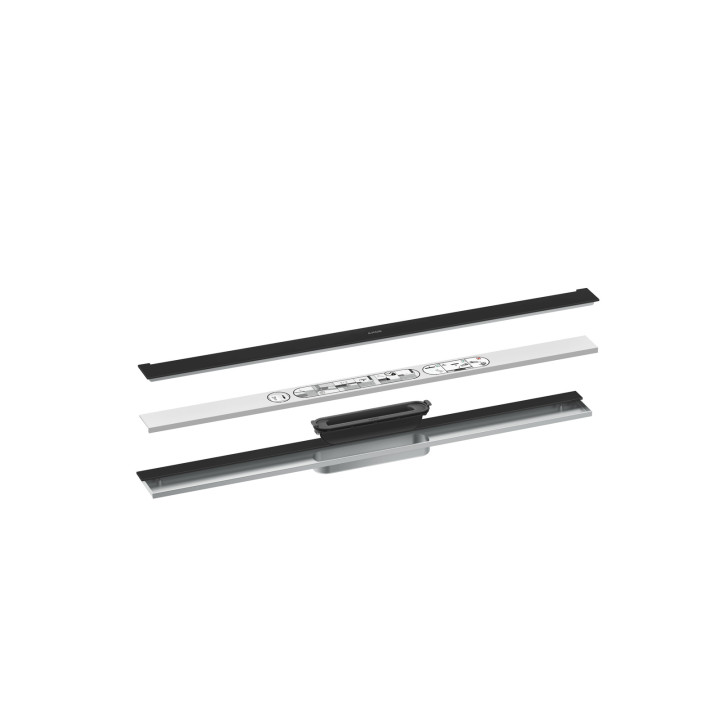 AX Drain Element zewnętrzny odpływu liniowego 800, montaż przyścienny, Czarny Matowy