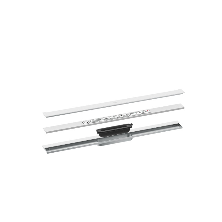 AX Drain Element zewnętrzny odpływu liniowego 800, montaż przyścienny, Biały Matowy