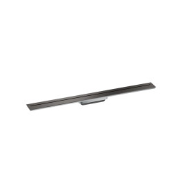 AX Drain Element zewnętrzny odpływu liniowego 900, montaż przyścienny, Czarny Chrom Szczotkowany