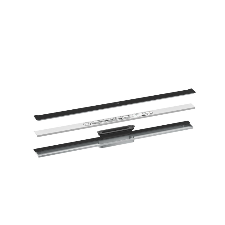 AX Drain Element zewnętrzny odpływu liniowego 900, montaż przyścienny, Czarny Matowy