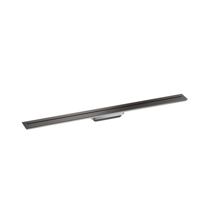 AX Drain Element zewnętrzny odpływu liniowego 1000, montaż przyścienny, Czarny Chrom Szczotkowany
