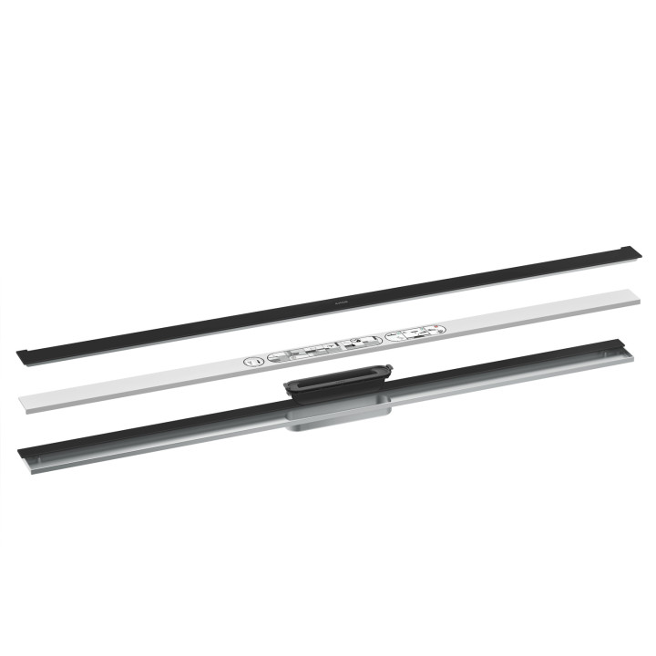 AX Drain Element zewnętrzny odpływu liniowego 1200, montaż przyścienny, Czarny Matowy