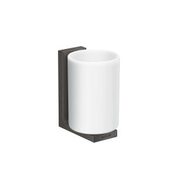 AX Universal Rectangular Kubek na szczoteczki do zębów, Czarny Chrom Szczotkowany