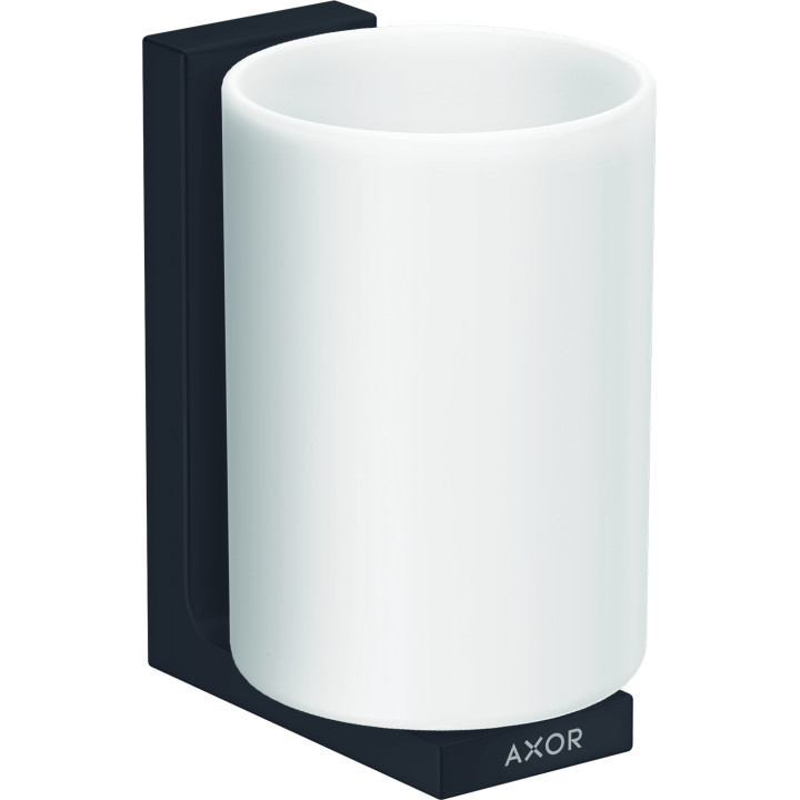 AX Universal Rectangular Kubek na szczoteczki do zębów, Czarny Matowy