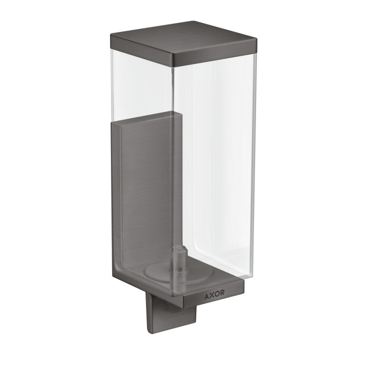 AX Universal Rectangular Dozownik mydła w płynie, Czarny Chrom Szczotkowany