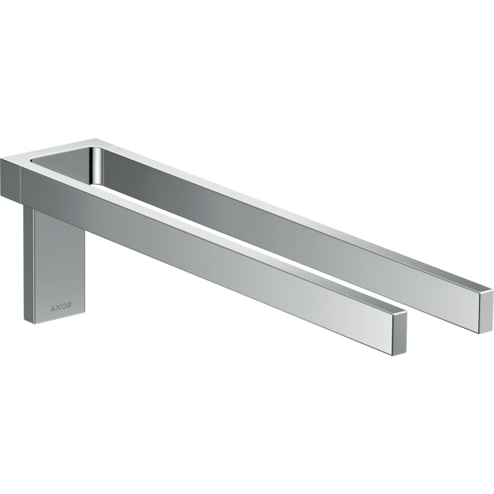 AX Universal Rectangular Wieszak na ręczniki, 2-ramienny, Chrom