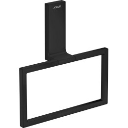 AX Universal Rectangular Wieszak na ręcznik typu Ring, Czarny Matowy