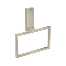 AX Universal Rectangular Wieszak na ręcznik typu Ring, Nikiel Szczotkowany