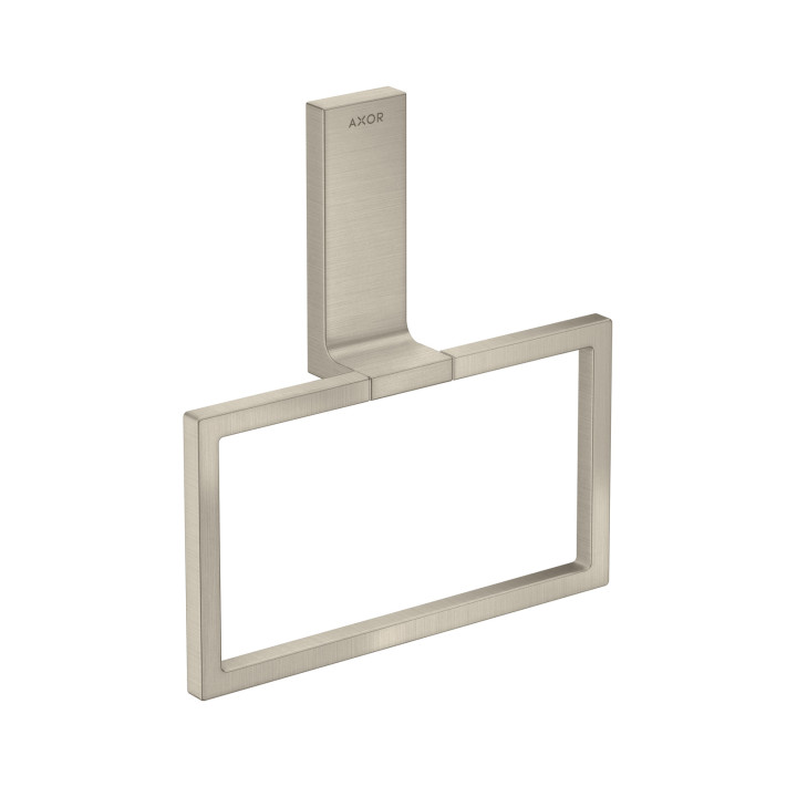 AX Universal Rectangular Wieszak na ręcznik typu Ring, Nikiel Szczotkowany