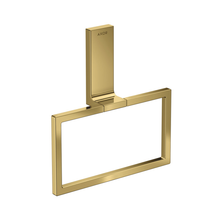 AX Universal Rectangular Wieszak na ręcznik typu Ring, Złoty Optyczny Polerowany