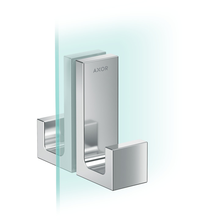 AX Universal Rectangular Uchwyt drzwi prysznicowych, Chrom